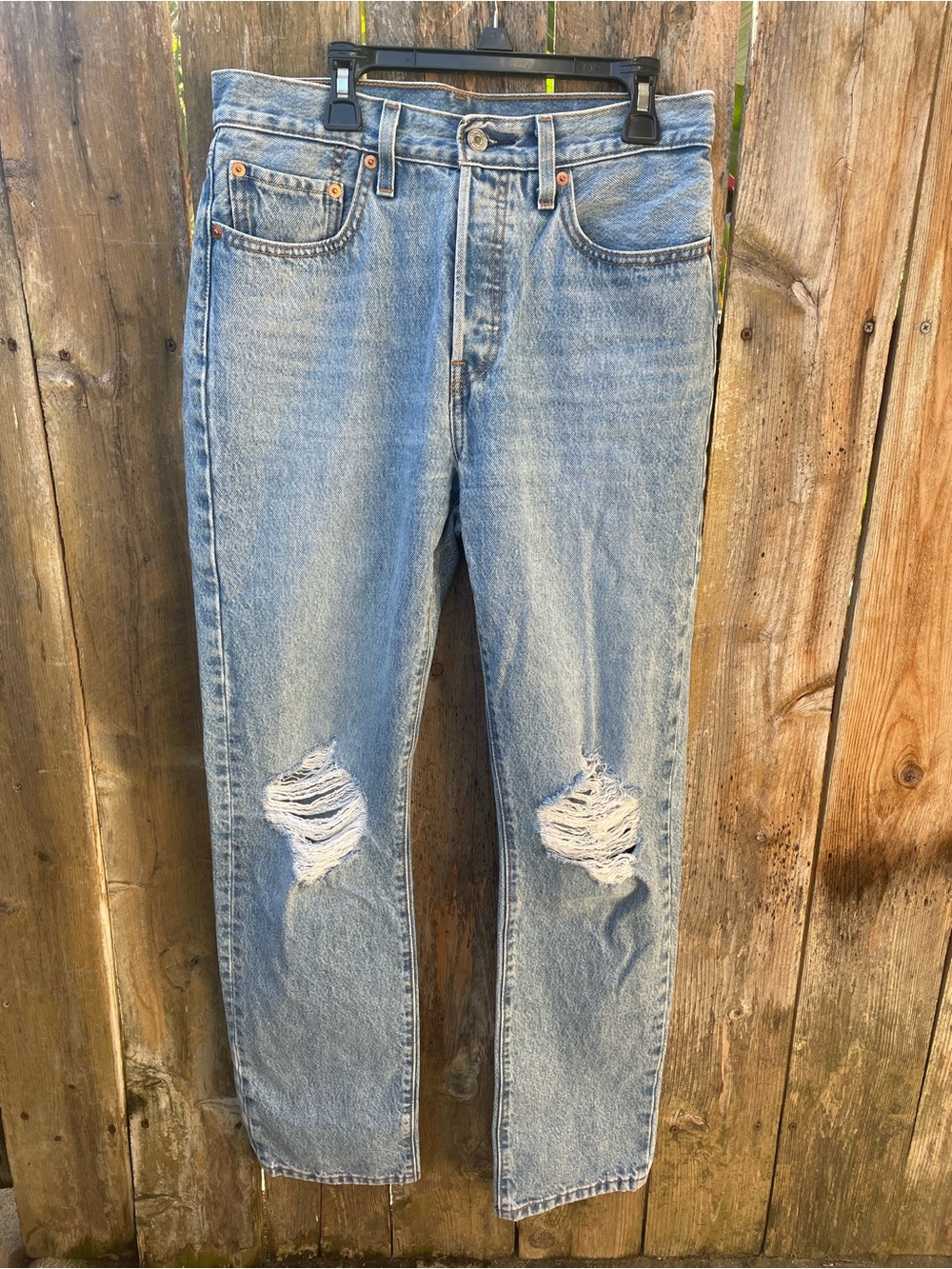 Levi’s Distressed Straight Leg 501 Jeans Sz. 28x31